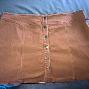 Terra Cotta Plus Jean Skirt